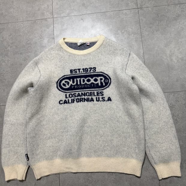 아웃도어  램스울  블랜디드  오버사이즈  니트 100size  