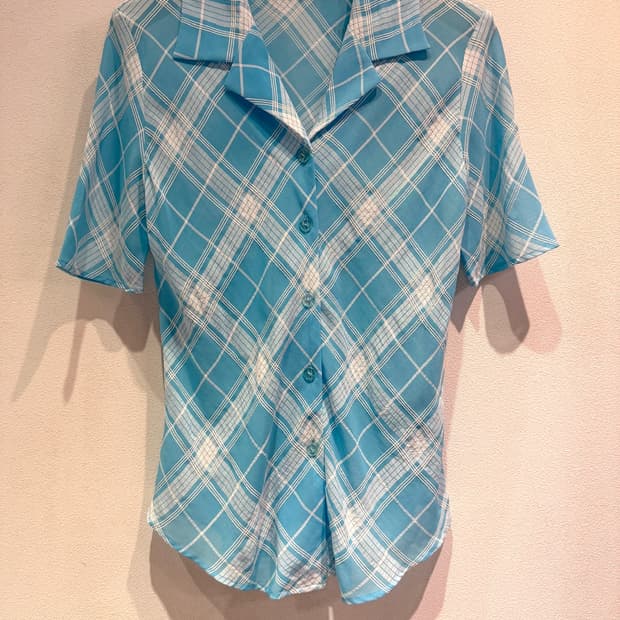 Lautreamont  Sky-Blue Check Shirt