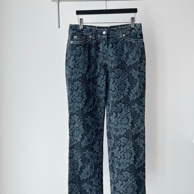 ESCADA floral pattern denim pants