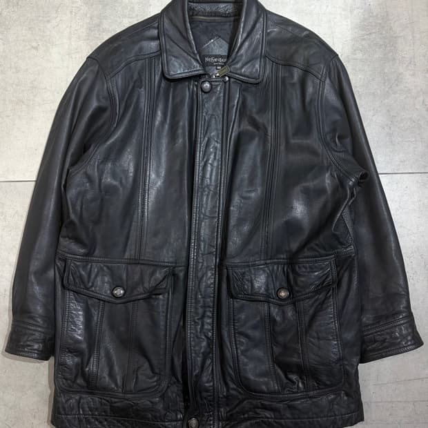 90s 입생로랑 ysl 퍼 양가죽 자켓