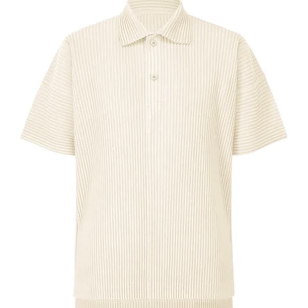 옴므플리세 25년 5월 먼슬리 아이보리 반팔 카라티 4