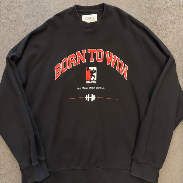 본투윈 스퀘어 로고 맨투맨 처분 