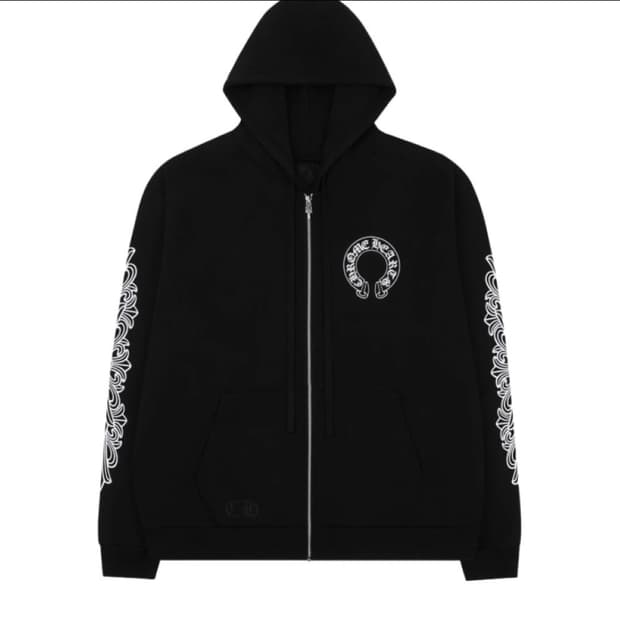 급매‼️크롬하츠 홀스슈 플로랄 헤비웨이트 집업 M