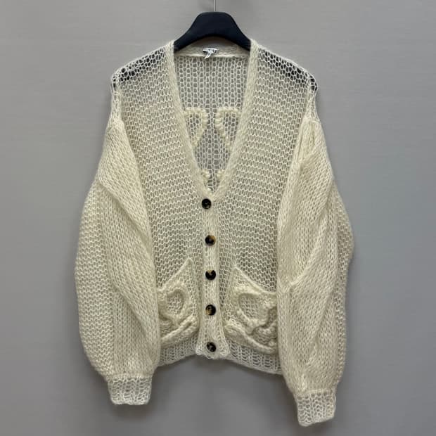 로에베 아나그램 로고 모헤어 블랜드 가디건 ( 여성 오버핏 )