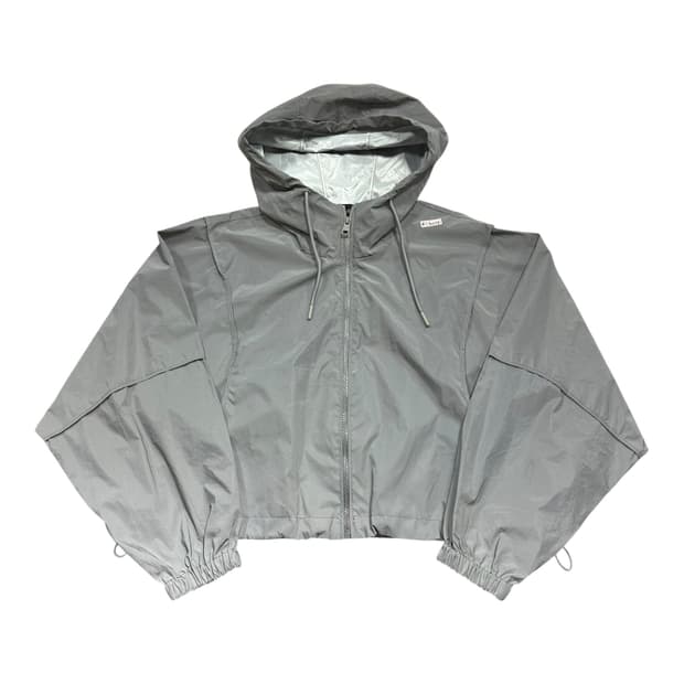 ✨ (바배) 자라 리플렉티브 스카치 크롭 후드 집업 