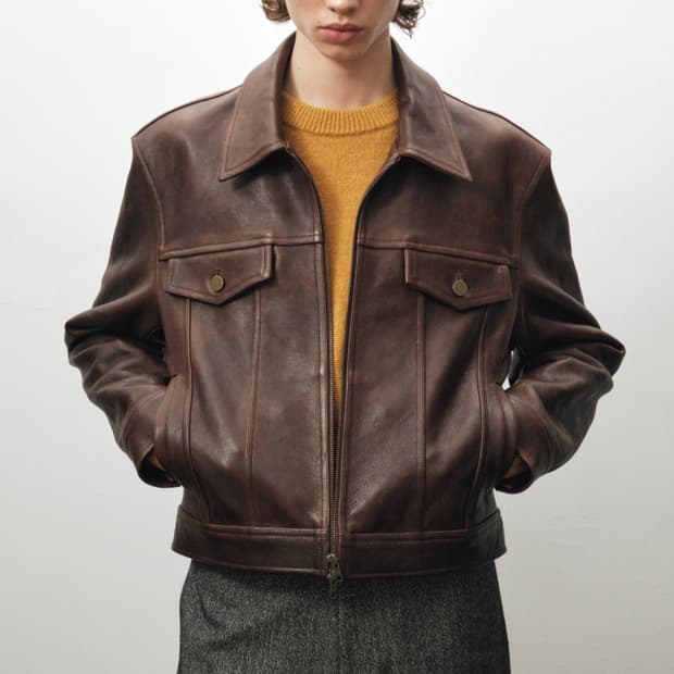 노이어 앤틱 카우 레더자켓(50)
