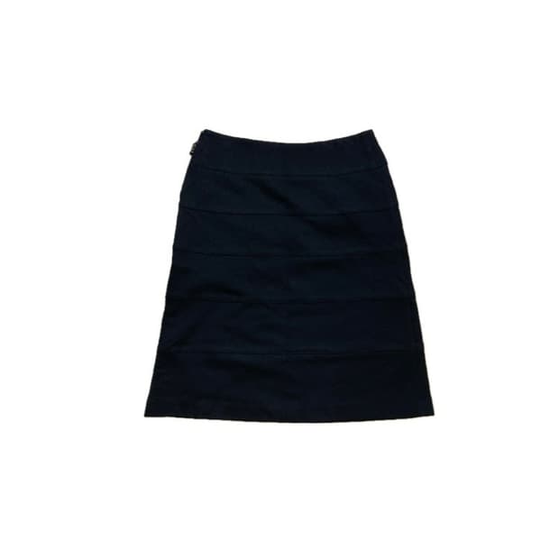 스트라이프 스커트 블랙