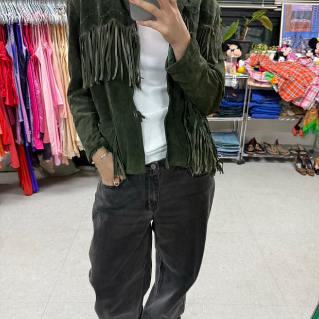 Vintage Usa fringe jacket 프린지자켓