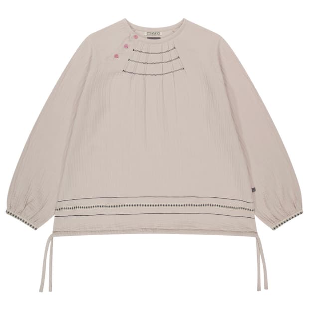 코이세이오 브라이스 지그재그 블라우스 베이지 판매