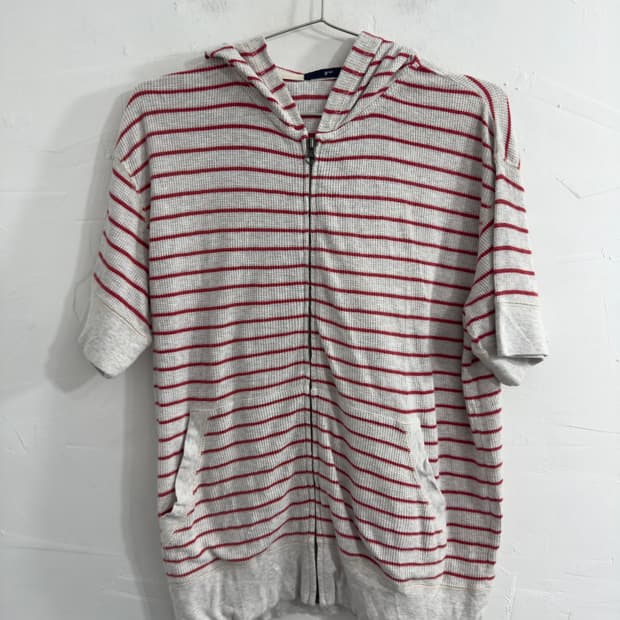 gu stripe hood zipup