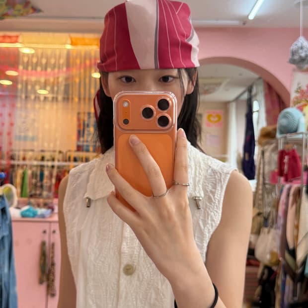 빈티지 체리 그래픽 스카프