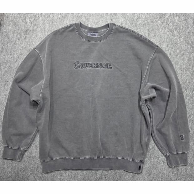 커버낫 스펠로고 크루넥 맨투맨 L