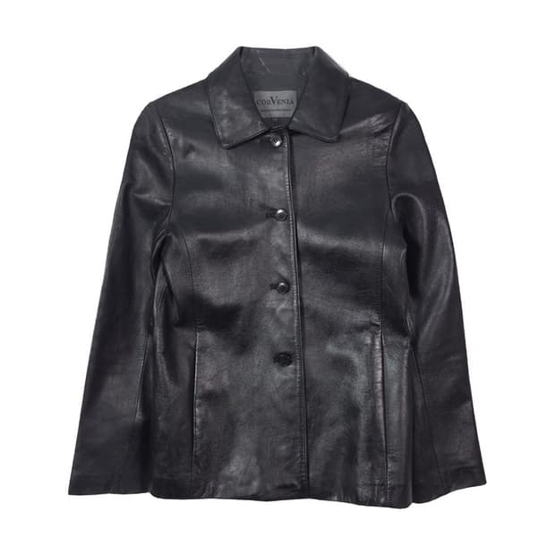 CORVENIA 미니멀 램스킨 레더 자켓 55