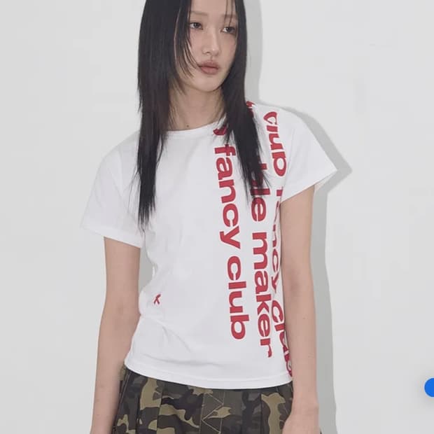 팬시클럽 베이워치 크롭 반팔 여름 티셔츠 반팔티