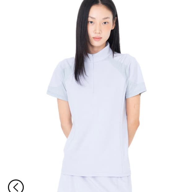 지초이 SS26 TRAINER HALF ZIP T-SHIRT