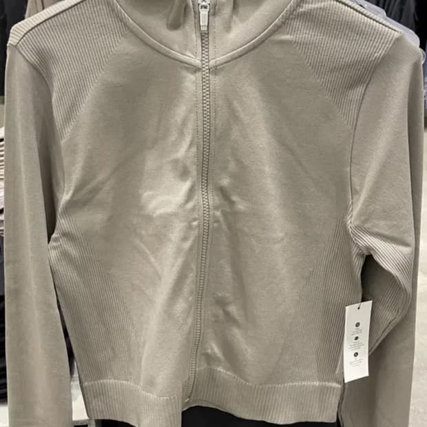 캘빈클라인 하이넥 집업 베이지 M