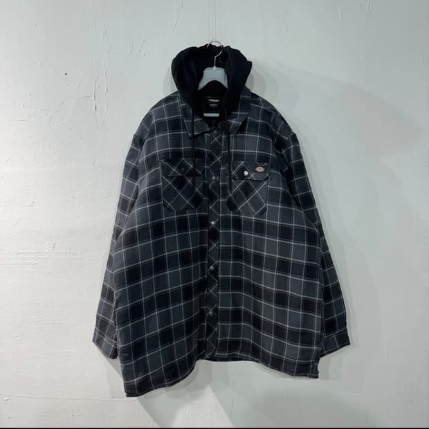 디키즈 플란넬 체크 후드자켓 2XL