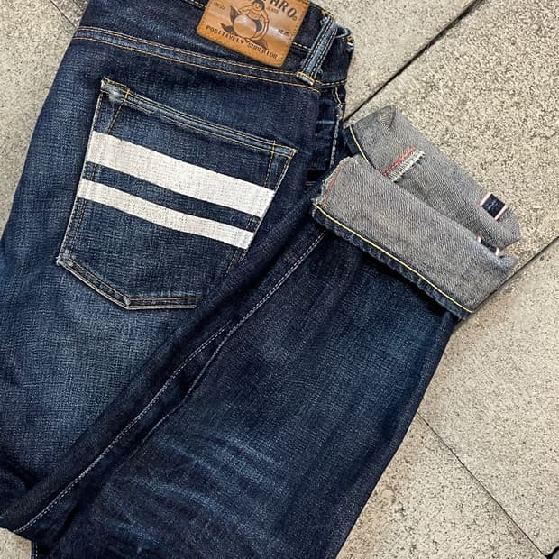 모모타로 진 0306 셀비지 데님 팬츠 