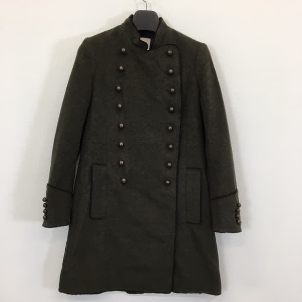 오즈세컨 더블 울코트 55 카키 