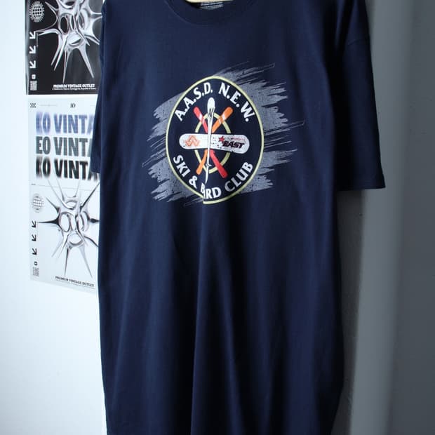 (XL-2XL) 길단 반팔 티셔츠 USA 빅사이즈 스키팀-H30154