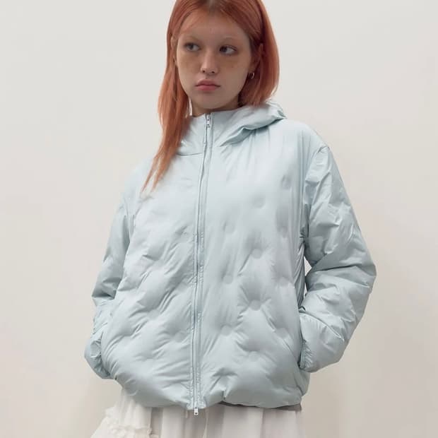 Bonded Dot Down Jacket Blue