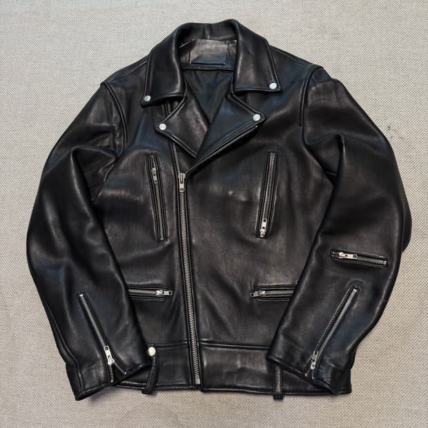 비바스튜디오 블랙 레더 라이더 자켓