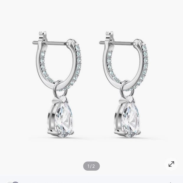 새상품) 스와로브스키 attract pear mini 이어링