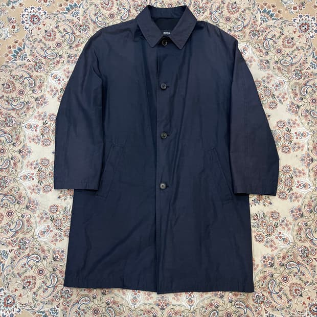 휴고보스 싱글 트렌치 코트