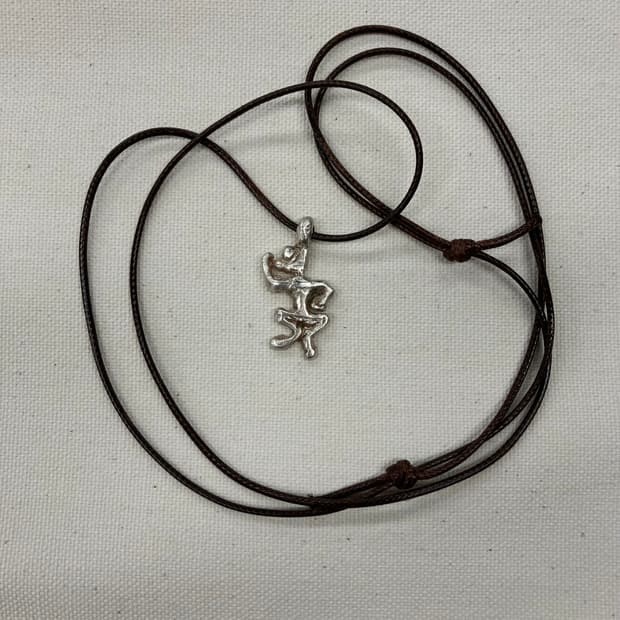 Dancing Man Pendant Necklace (Silver)