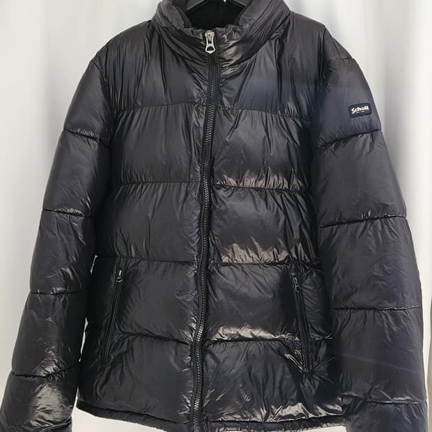 Schott NYC 유광 블랙 패딩
