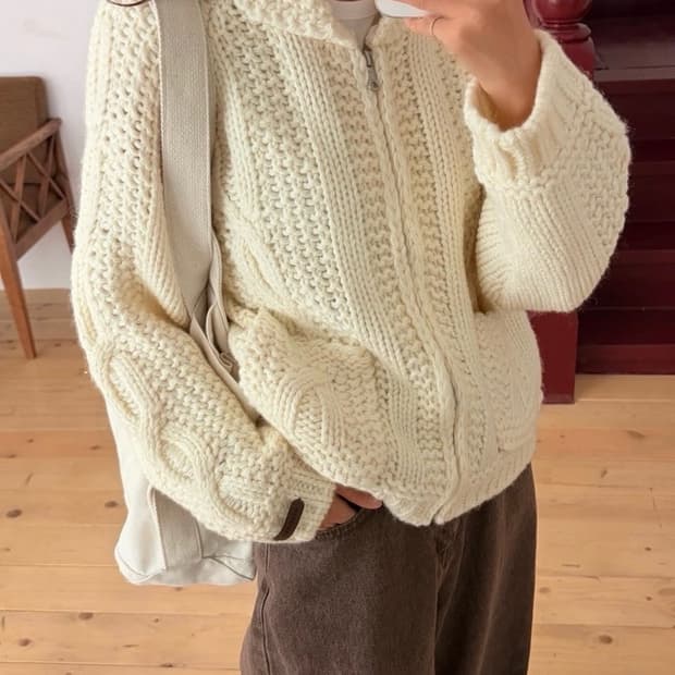 핸드메이드 집업 가디건