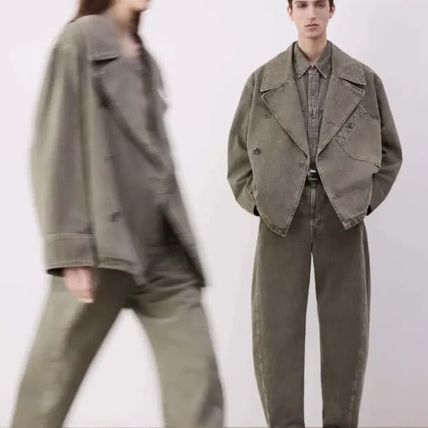 르메르 트위스트 팬츠 스노우 올리브 컬러