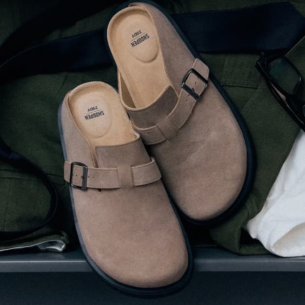 [Z9DY X SHOOPEN]오버솔 카우 스웨이드 버클클로그 290