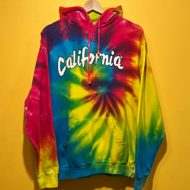 [M] 컬러톤 캘리포니아 타이다이 빈티지 후드티