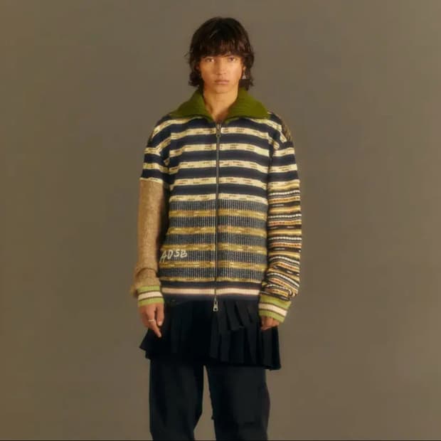 앤더슨벨 브리프덴 패치워크 집업 가디건