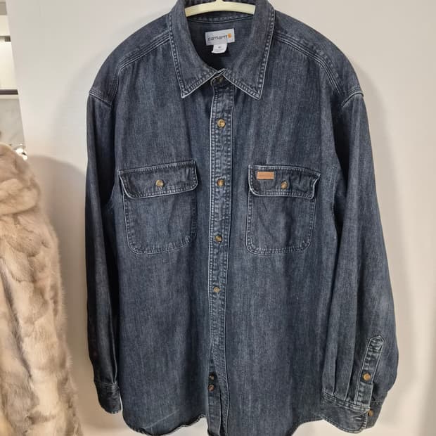칼하트 헤비코튼 데님 워크셔츠 XL (상태 최상)