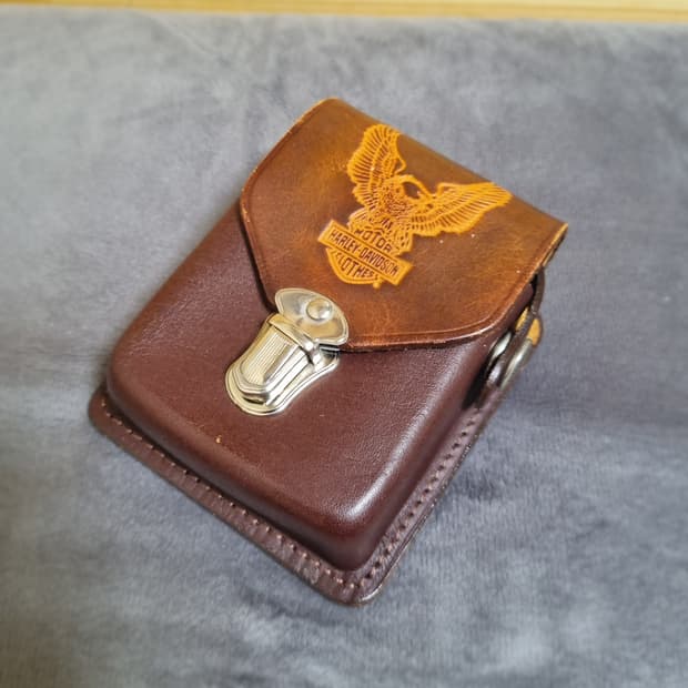 할리데이비슨 레더 시가렛 파우치