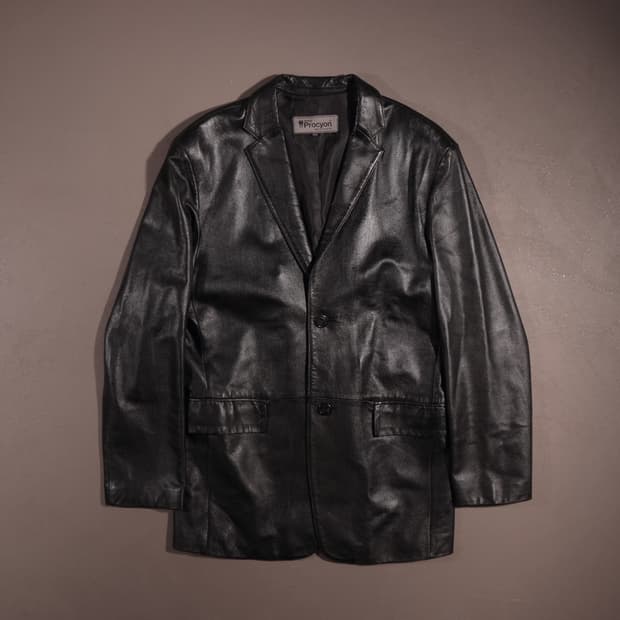 빈티지 양가죽 블레이저 