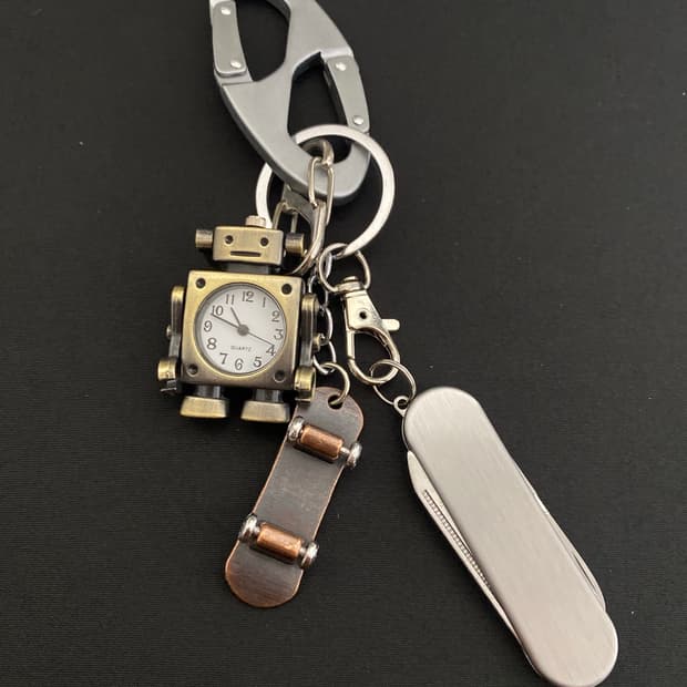 빈티지 로봇 시계 키링