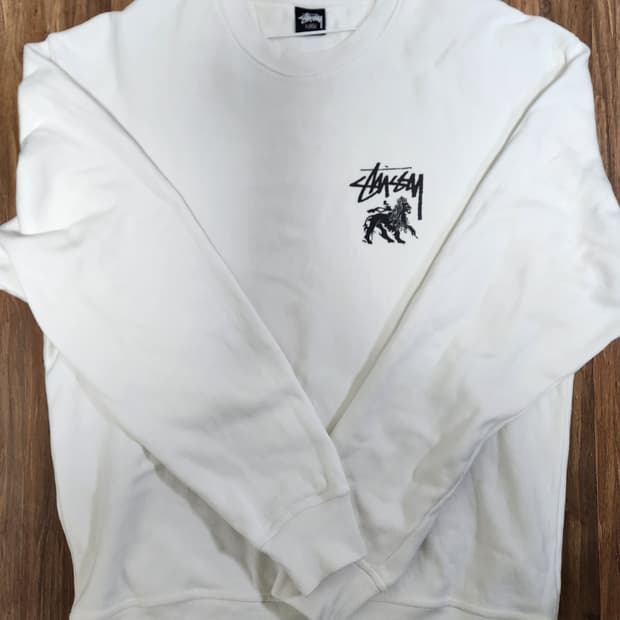 스투시 라스타 라이언 피그먼트 다이드 크루넥