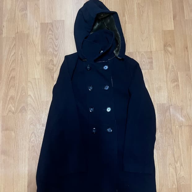 차일드매거진 빈티지 더블 피코트 블랙