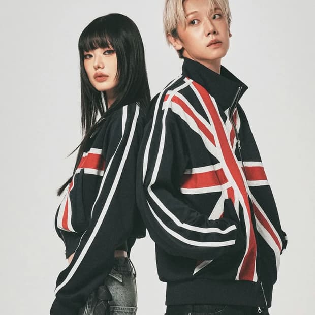 스키즘 인듀싱 UNION JACK TRACK TOP NAVY