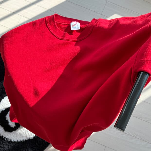 90s Jerzess 저지스 50 50 스웻 플레인 레드 (미제) 