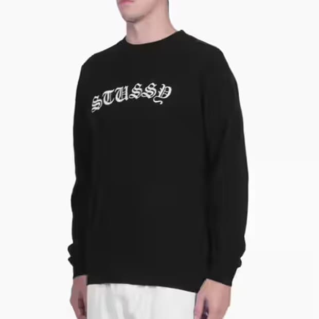 빈티지 스투시 고딕 자수 맨투맨 M