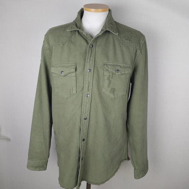 자라 긴팔남방 남자95사이즈 