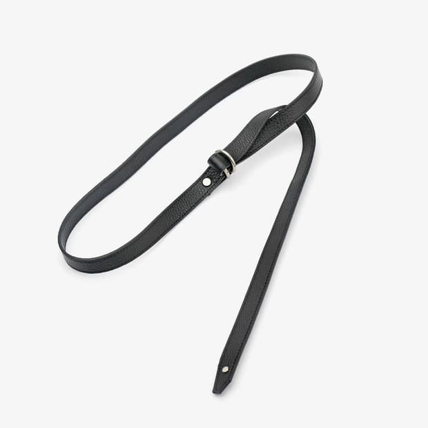 이얼즈어고 롱 레더 벨트 블랙