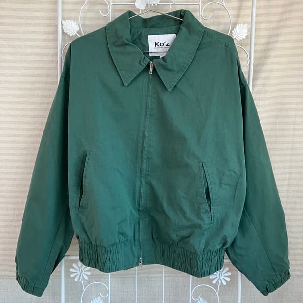 빈티지 그린 시더 크롭 블루종 y2k 스트릿 갸루 펑키 일본빈티지559 