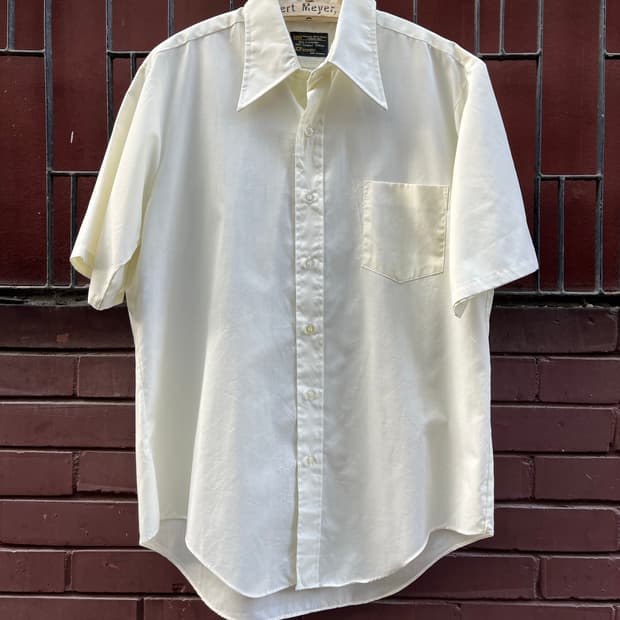 빈티지 70's JC penney 레몬 하프 드레스 셔츠