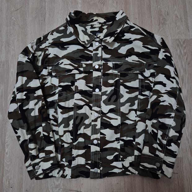 FR 영스타일 밀리터리 카모플라쥬 투포켓 코치자켓 M(95)