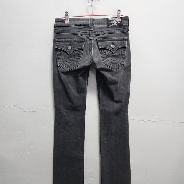 트루릴리젼 큐빅 디테일 데님 컷팅진 (USA MADE)